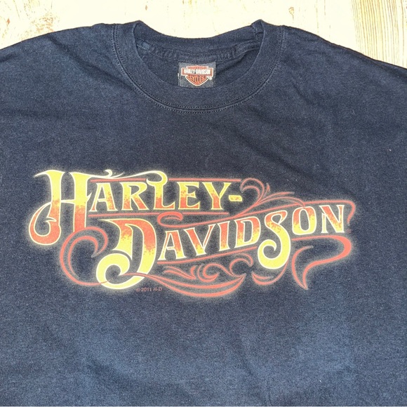 Harley Davidson Motorcycles Shirt XL - Deadwood South Dakota HANES BEEFY - Picture 3 of 5